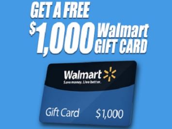 youtube 1000 walmart gift card survey