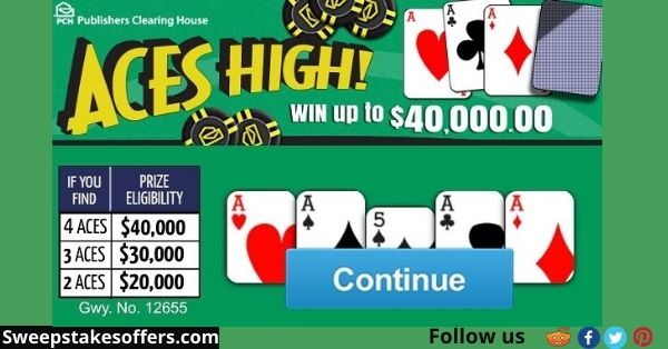 Pch 40k Aces High Sweepstakes Pch Com Sweepstakes